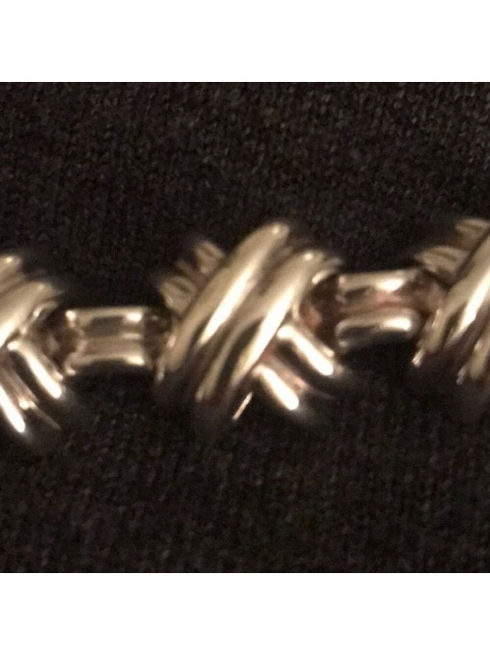 Rare Vintage Classic Tiffany X Sterling Silver Bracelet. - Picture 2 of 5